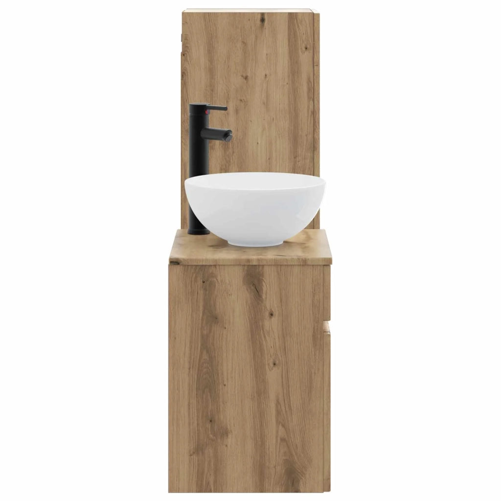 Set di mobili per il bagno 2 pz Rovere Artigianale 3406142