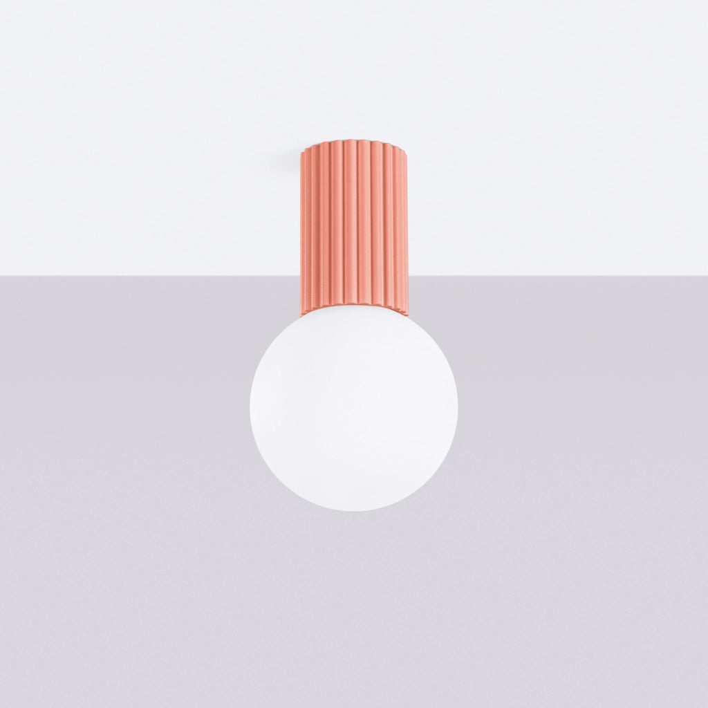 Spot soffitto SFERA pesca vetro sfera bianca IP44 G9