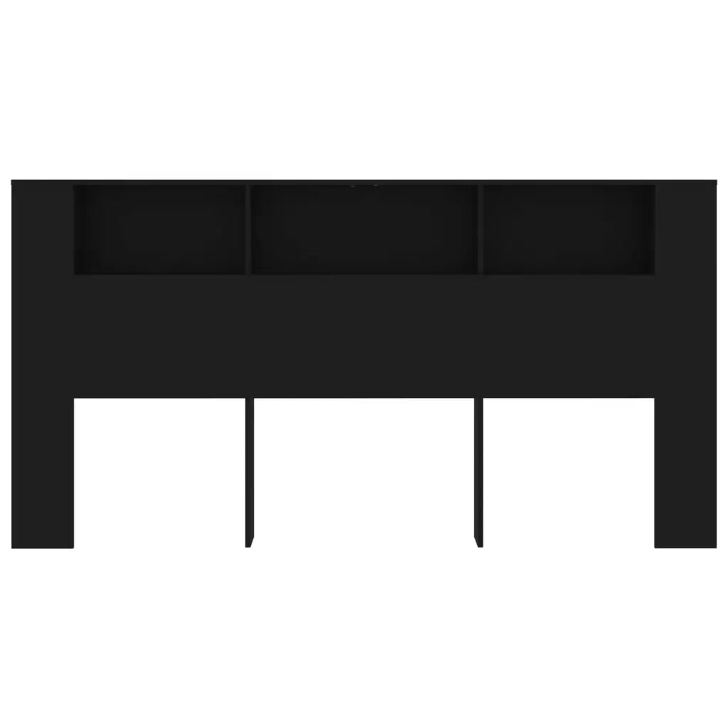 Testiera | Testata con Scomparti Nero 200x18,5x104,5 cm