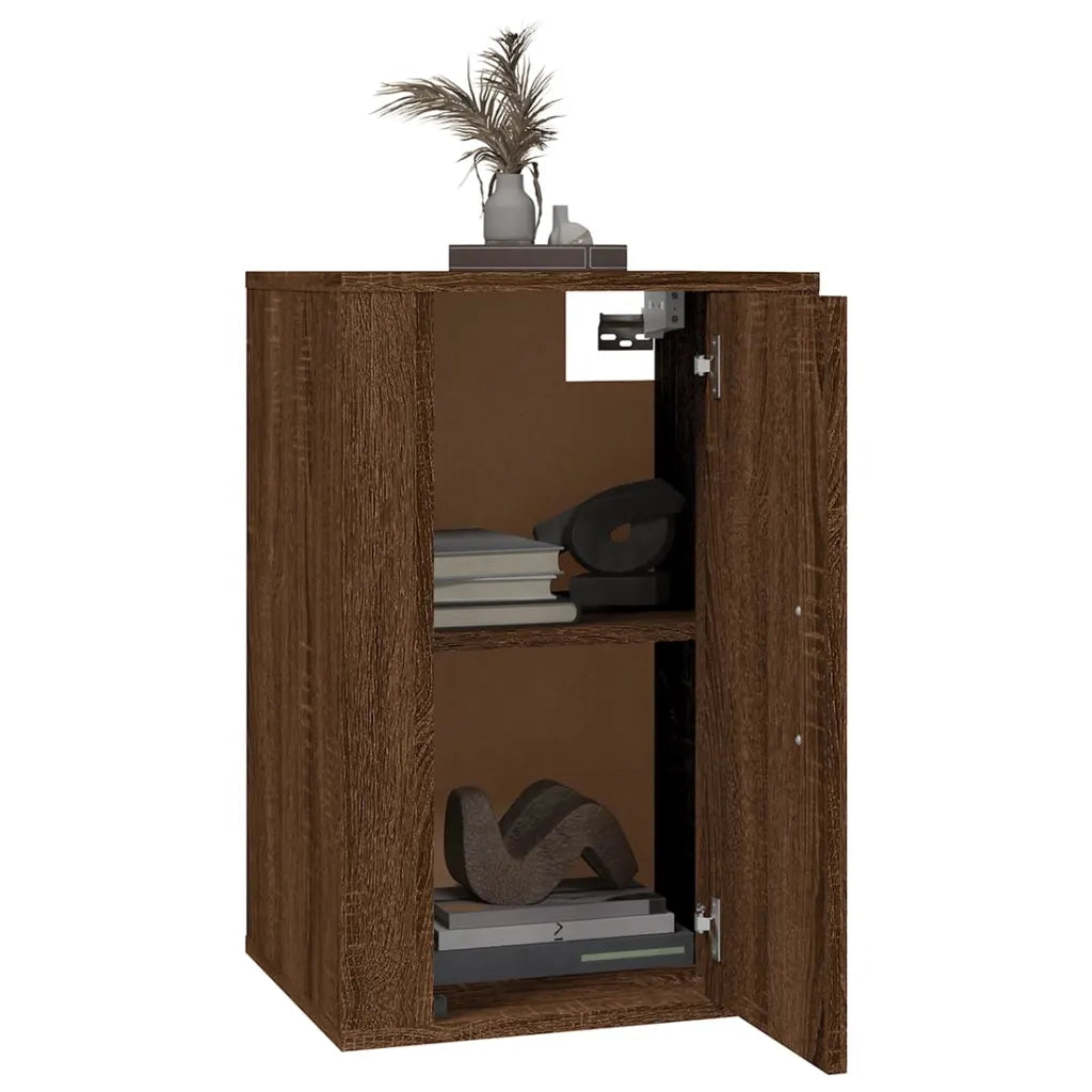 Mobili Porta TV a Parete 2 pz-Set di 2 Credenza per TV sospesa Rovere Marrone 40x34,5x60 cm