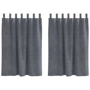 Tende Oscuranti | Tende Blackout 2 pz Grigio chiaro 140 x 140 cm Velluto