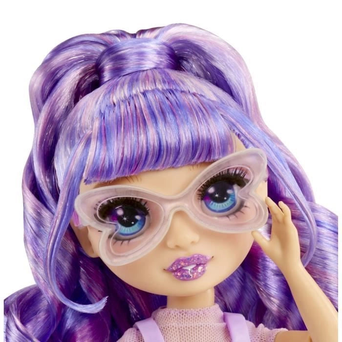 Bambola manichino di cristallo alto arcobaleno 27 cm - Viola