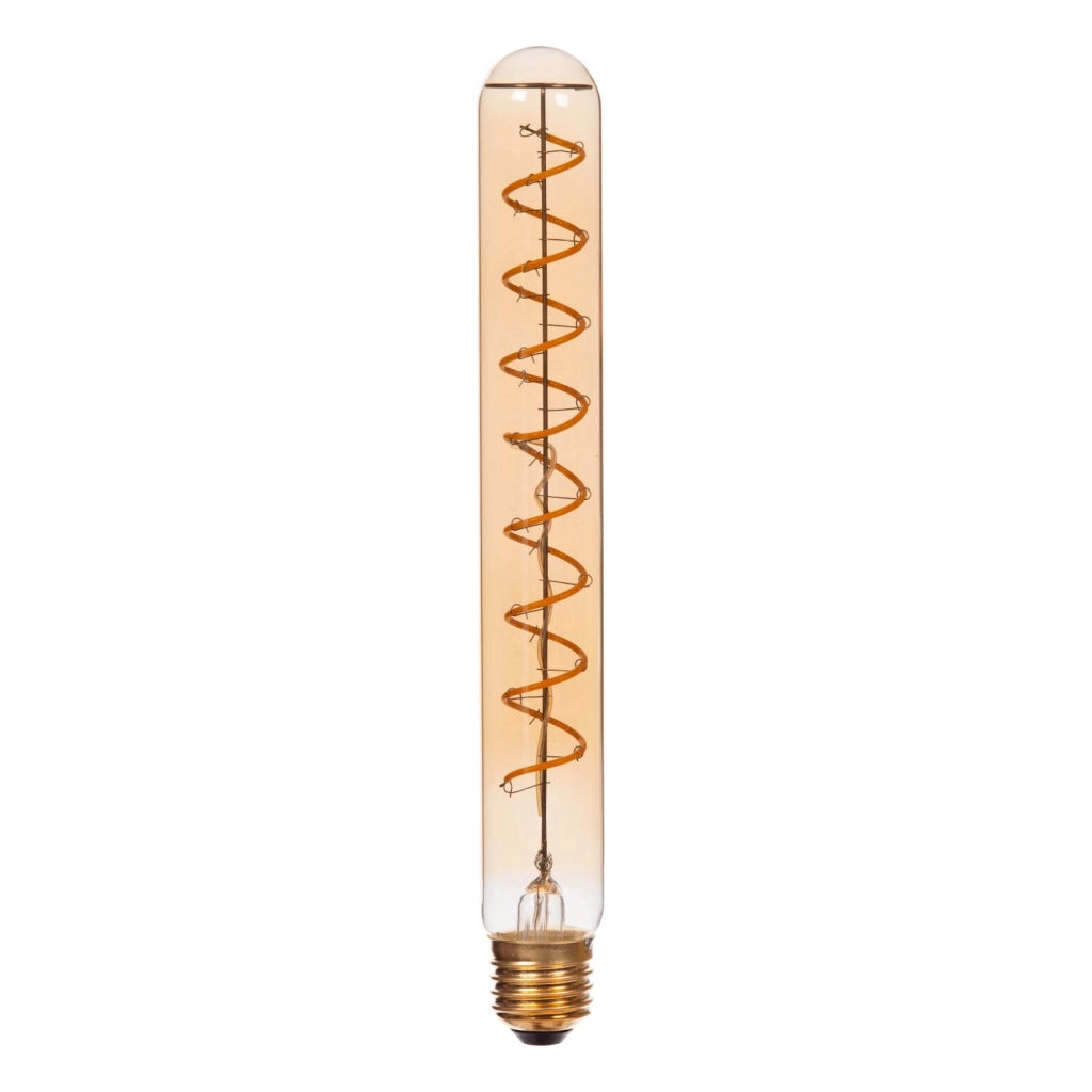 Lampadina LED filamento tubo ambra E27 2200K Lucide