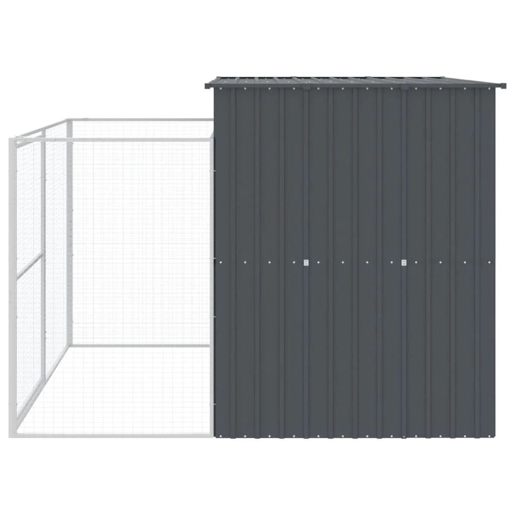 Cuccia per cani con recinto 214 x 253 x 181 cm antracite 02_0043481