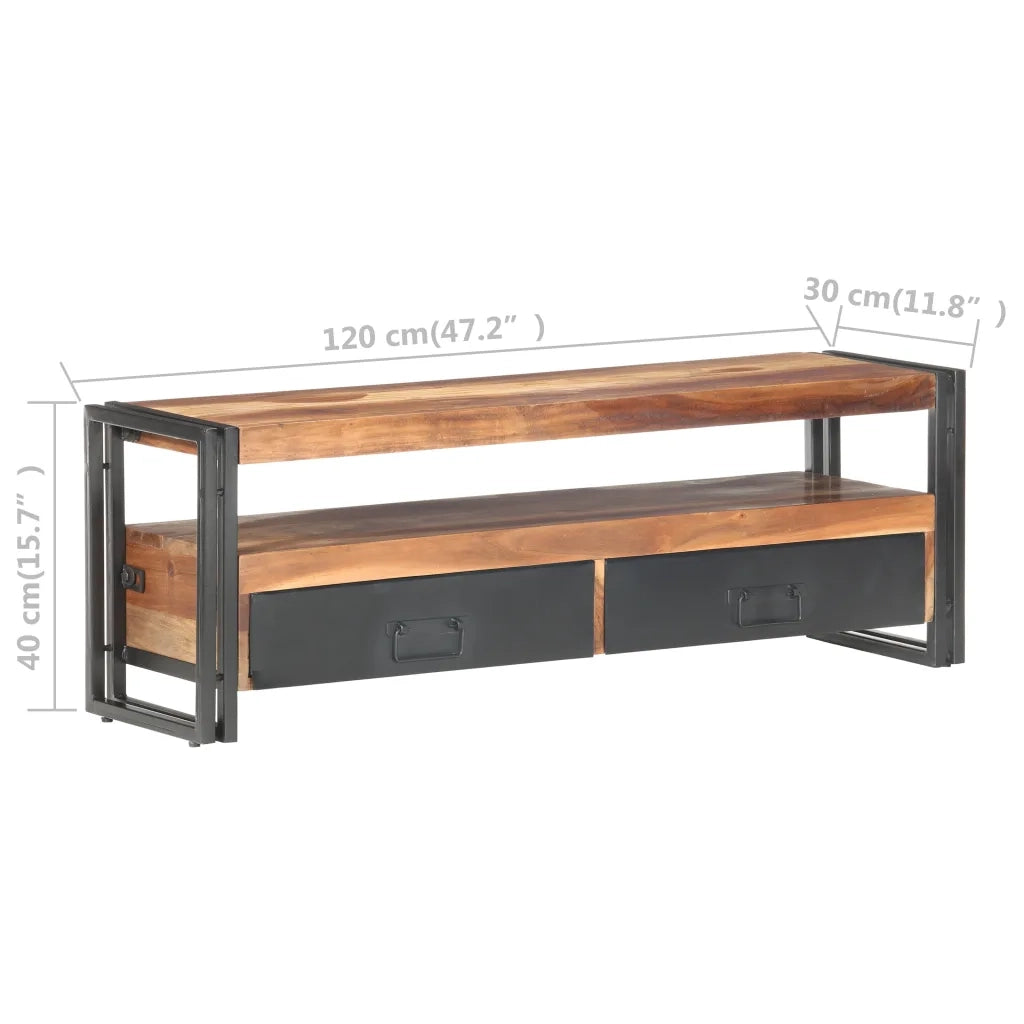 Mobile Porta TV 120x30x40 cm in Legno Massello 321554
