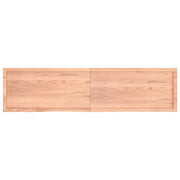 Ripiano Muro Marrone 200x50x(2-4) cm Massello Rovere Trattato 363728