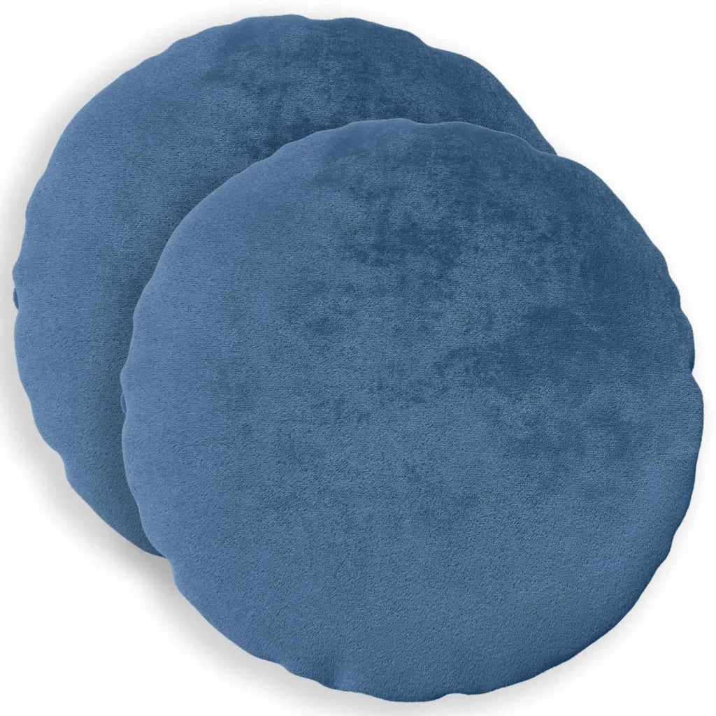 Federa 2 pcs HEERLEN Azzurro Ø 60 cm Flanella 923115