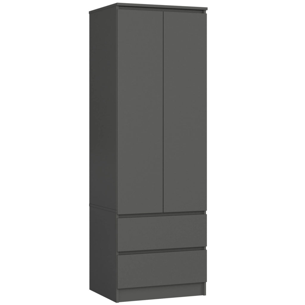Armadio AKORD S60 Grigia Grafite 60 cm 2 ante 2 cassetti 60x51x180 cm