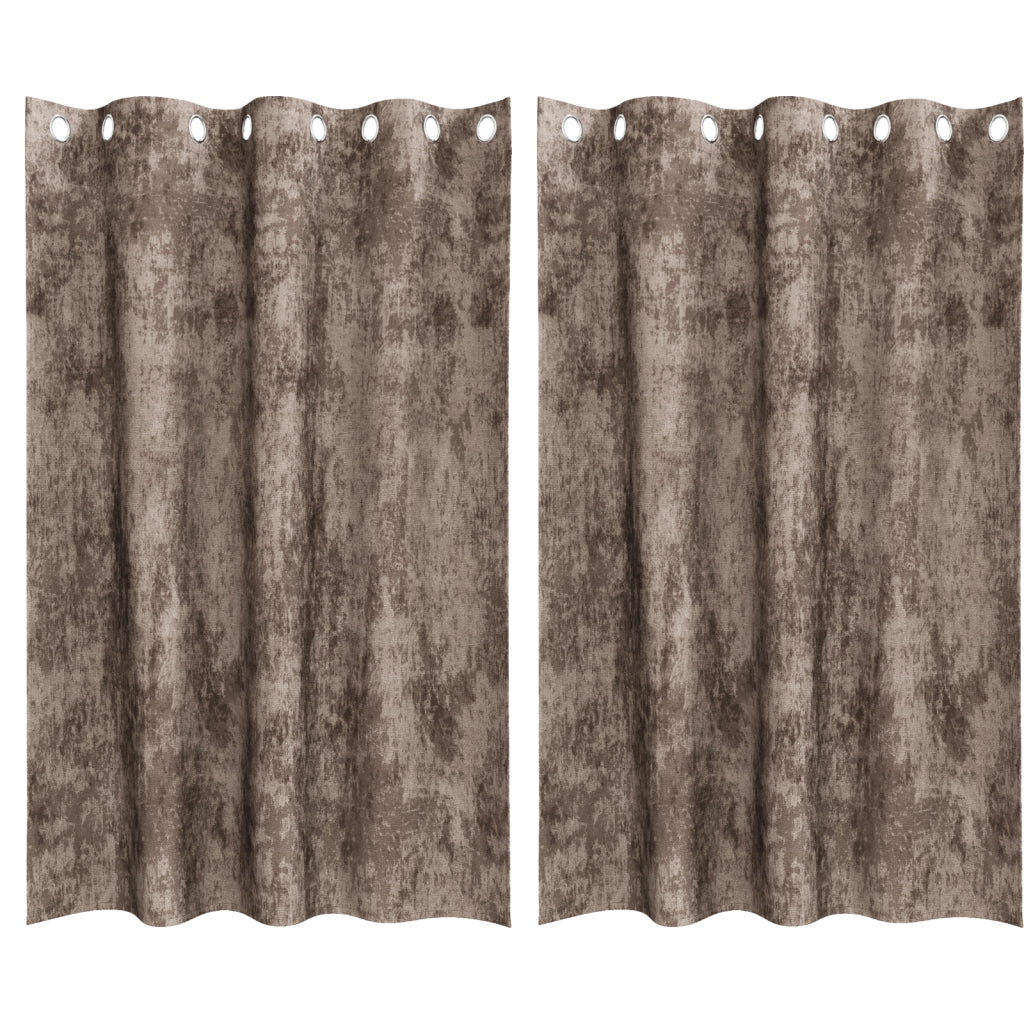 Tende a occhiello Cappuccino Poliestere 140 x 175 cm