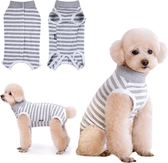 Body per cani dopo operazione - Kit di recupero respiratorio per cani - M - Grigio