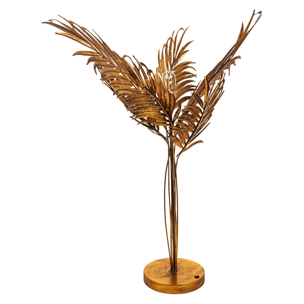 Lampada da tavolo in metallo dorato 61x53x82h