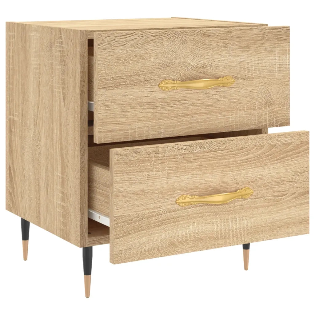 Comodini 2 pz Rovere Sonoma 40x35x47,5 cm in Legno Multistrato 827267