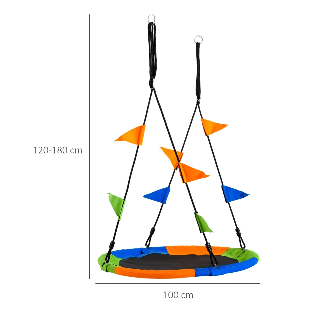 Altalena a nido per bambini ¨C zephmum ¨C multicolor, ¦µ100x120-180 cm