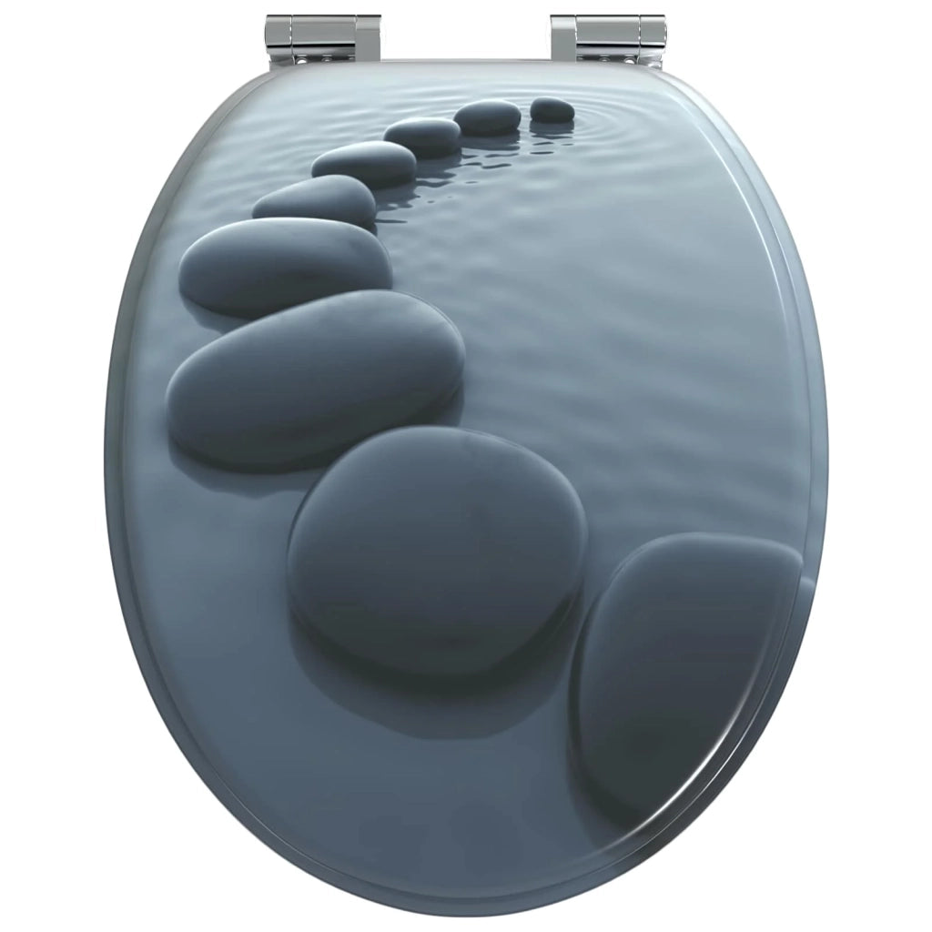 Sedile per toilette con chiusura morbida 2 pz Grigio CFW3449533