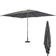 Ombrellone Giardino Palo Centrale 3x4 Metri Grigio con 8 Stecche da Esterno