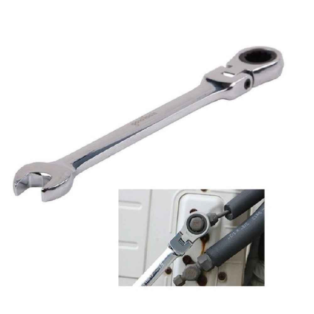 Trade Shop - Chiave A Cricchetto Combinata 13mm Testa Pieghevole Cromo Vanadio Utensile 91735 -