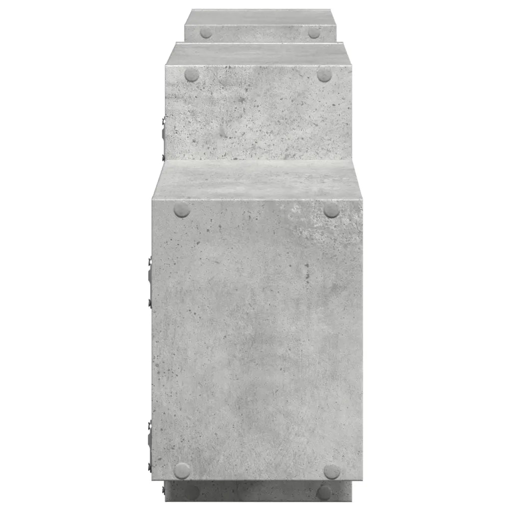 vidaXL Scaffale a Muro Grigio Cemento 129x18x42 cm in Truciolato