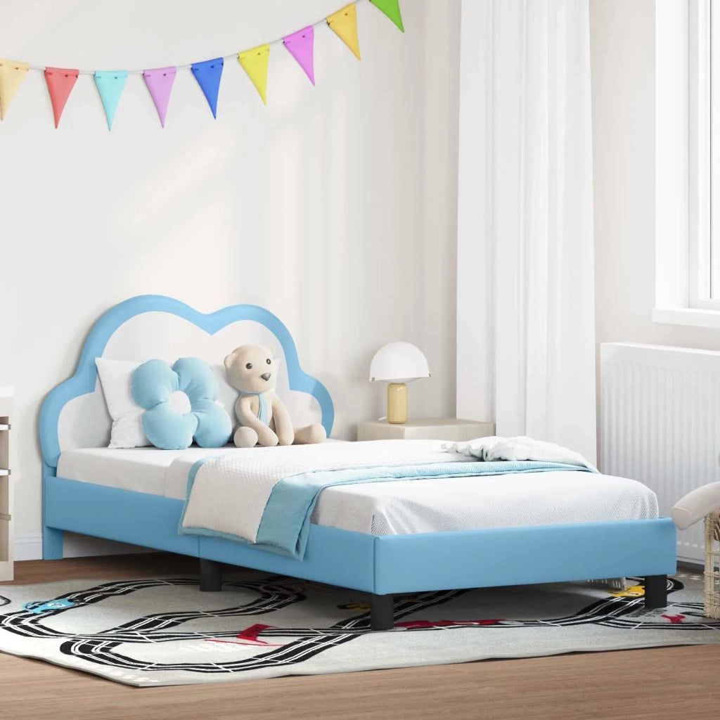 Struttura letto bambini con testata-Giroletto per bambini Blu 90 x 190 cm PU 653359