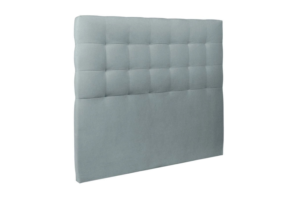 Testiera in tessuto velluto grigio blu imbottita L135 cm