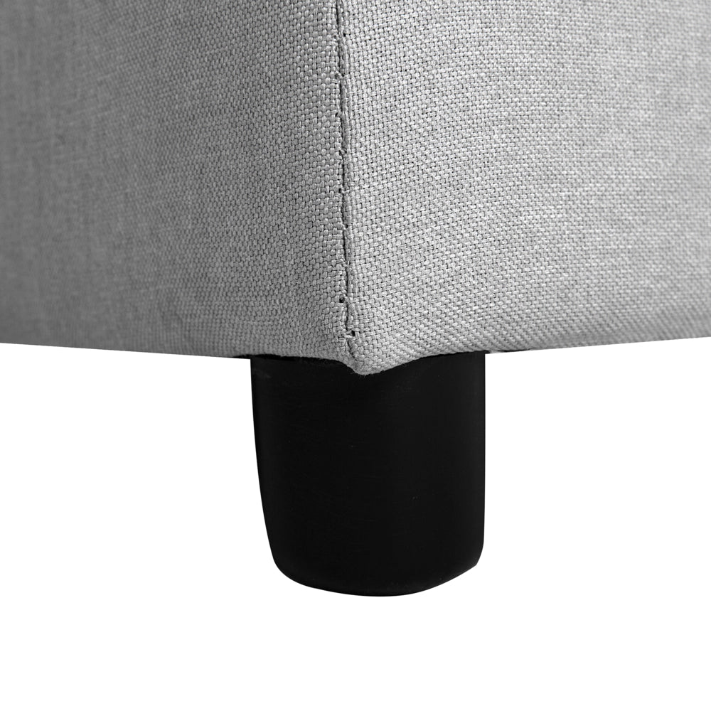 Divano Letto Angolare Imbottito In Tessuto Grigio Orientamento A versione sinistra Con Letto Contenitore