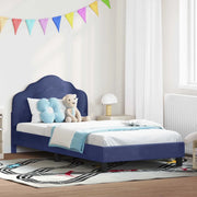 Struttura letto bambini con testata Blu Polizia 80 x 200 cm