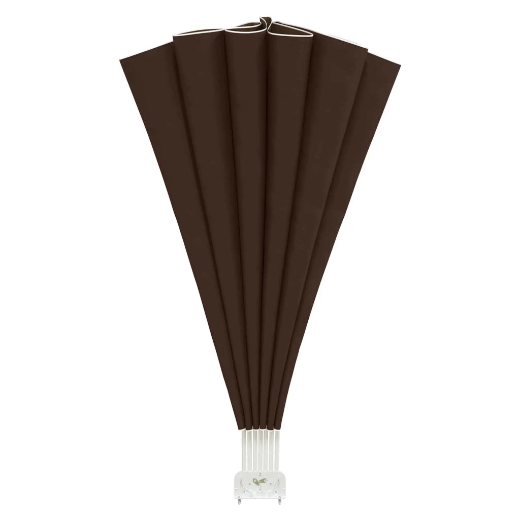 Schermo di Privacy per Balcone Ø 320 cm Poliestere Marrone 42037151
