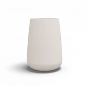 Vaso alto moderno di design Ø43 H75 in polimero bianco resistente per interno ed esterno - Made in Italy - Monacis