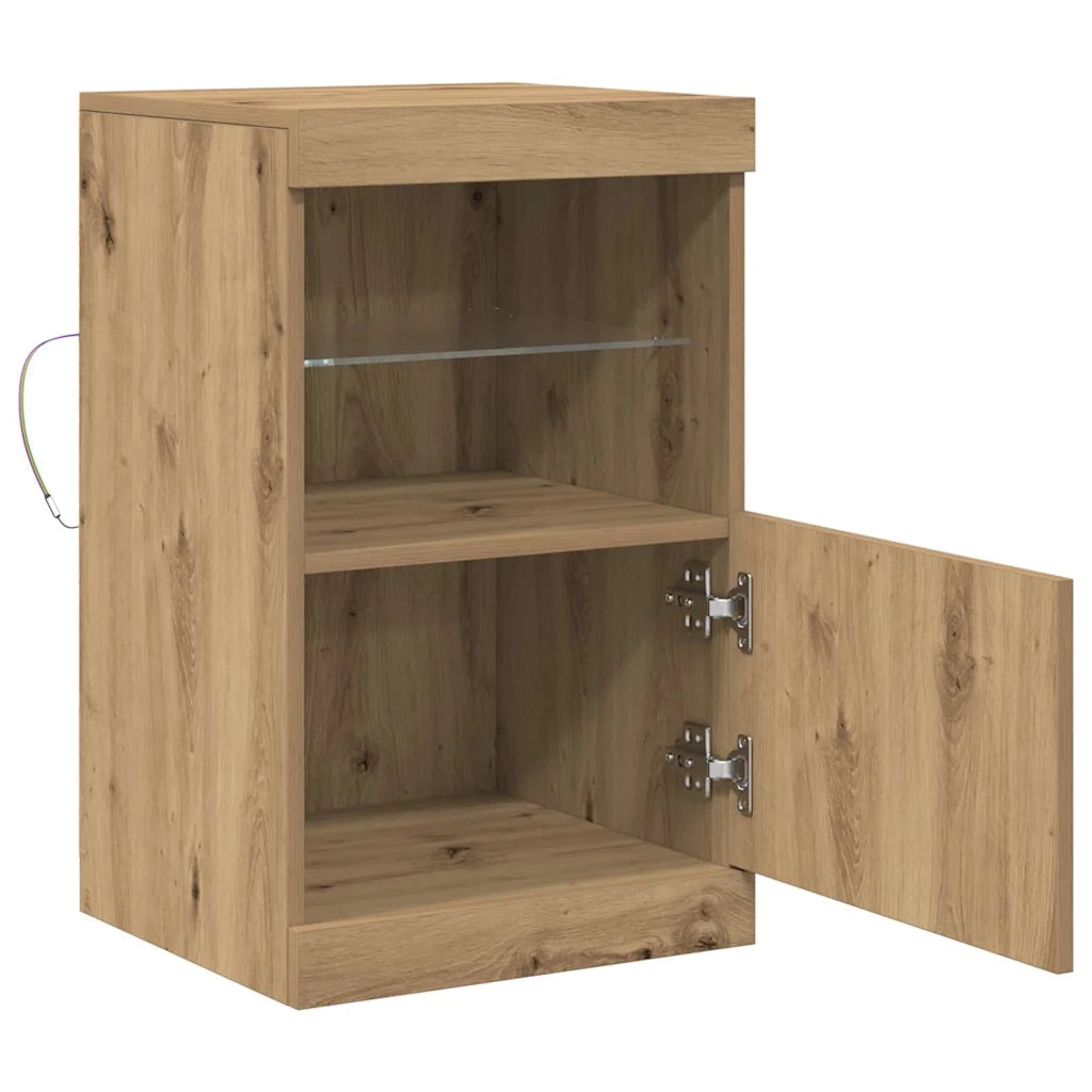 Credenza | Madia LED Rovere artigianale 41 x 37 x 67 cm Legno multistrato