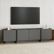 Nokarara, Mobile Porta tv Apertura a Ribalta, 180x35x46h cm Nero Antracite