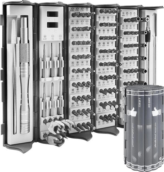 Set di utensili meccanici combinati da 128 pezzi in acciaio cromovanosso - chiave inglese per macchine e utensili con presa magnetica.