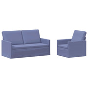 Set di divani 2 pcs Blu jeans Tessuto 3433160
