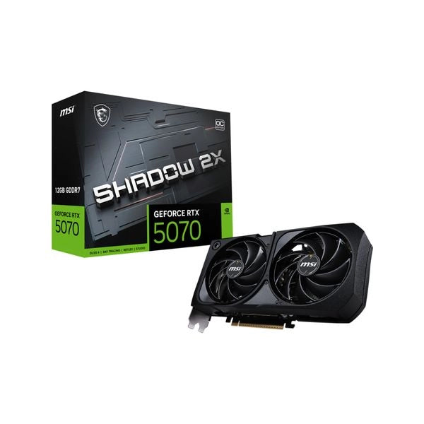 Msi vga geforce rtx 5070, rtx 5070 12g shadow 2x oc bulk, 12 gb gddr7, hdmi/dp*3, atx, dual fan, no
