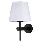 Applique Tivoli nera paralume bianco E27 40W LightPrestige