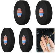 Tape per cavo per auto - 4 pezzi - nastro isolante - nero - autoadesivo - nastro di protezione - nastro avvolgibile - 19 mm x 15 m - 15 mm x 15 m - nastro per cavo auto.