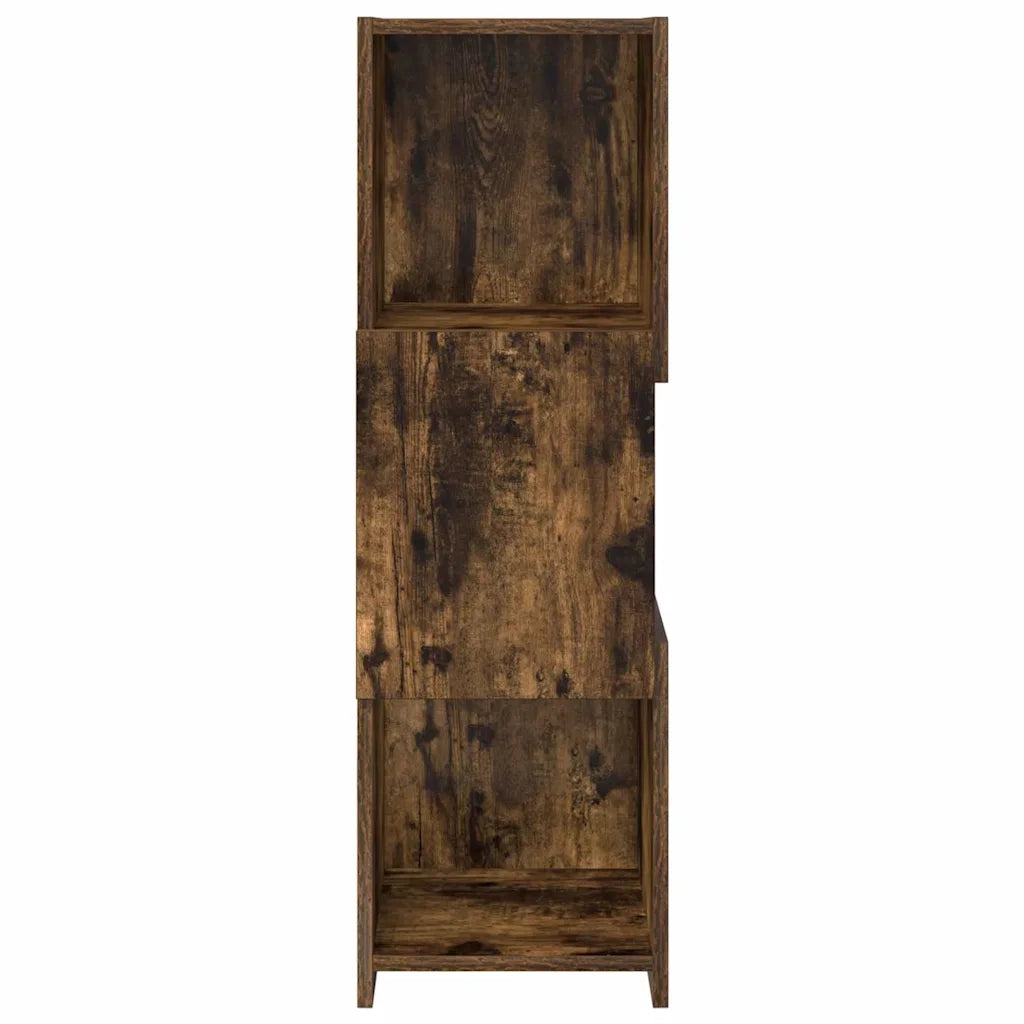 Mobile angolare 30,5x30x95cm Legno ingegnerizzato Rovere fumé 889833