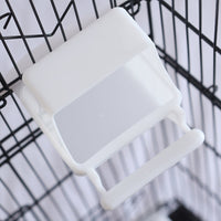 Gabbia Voliera per Uccelli Nera per Pappagalli con Tetto Apribile 46x35x148 cm