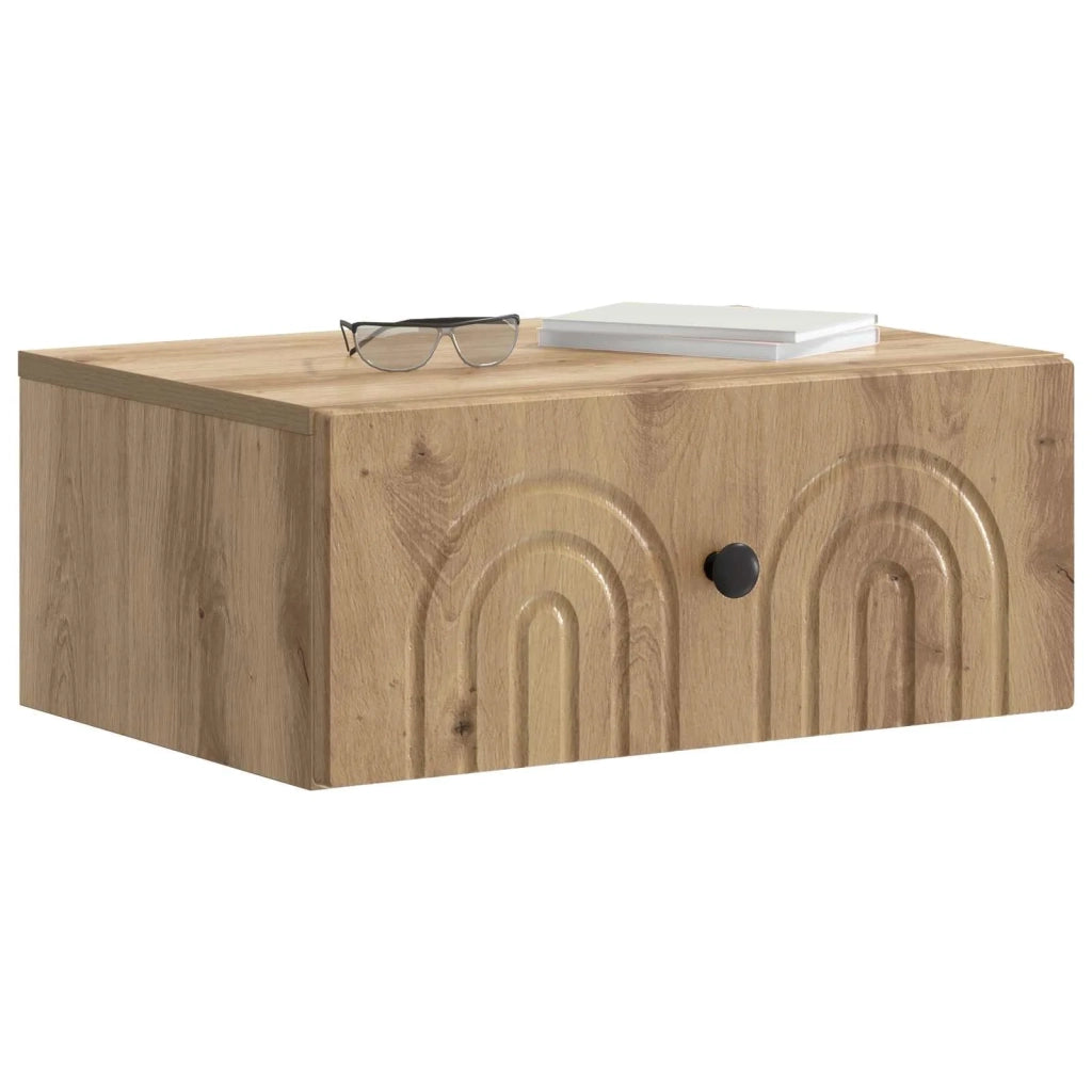 Mobiletto da notte a muro Rovere Artigianale 49 x 34,5 x 20 cm 898123