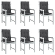 Cuscini Sedia Schiena Bassa 6 pz Antracite MÃ©lange 100x50x4 cm