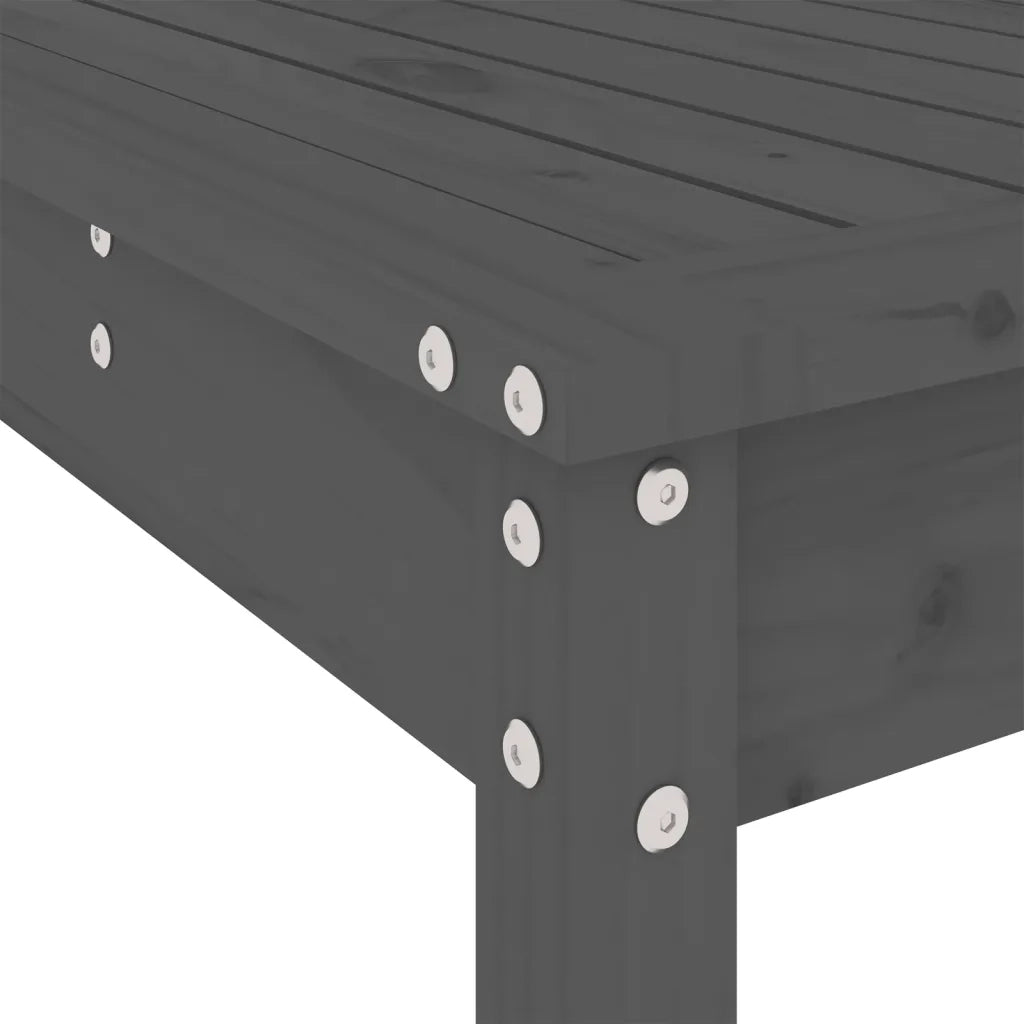 Set Bar da Giardino 5 pz Grigio in Legno Massello di Pino 3157771