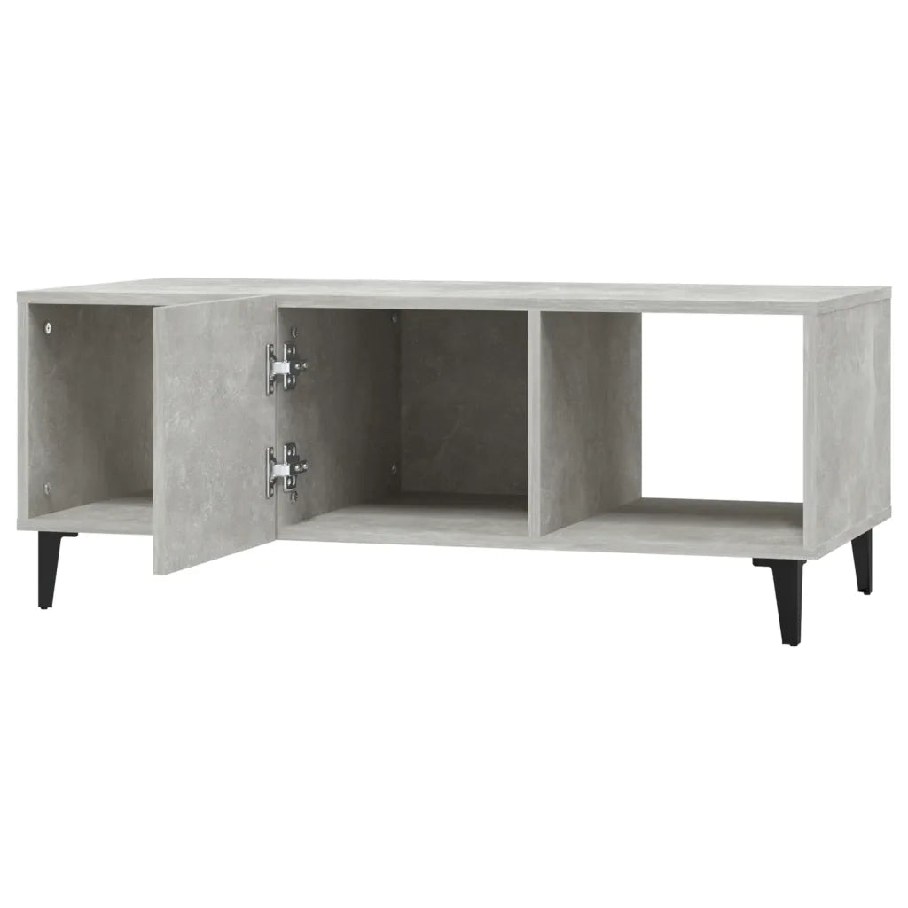 Tavolino salotto | Tavolino da caff¨¨ | Tavolino da Soggiorno Grigio Cemento 102x50x40 cm Legno Multistrato
