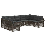 Set Divano da Giardino 9 pcs Grigio polyrattan 3434933