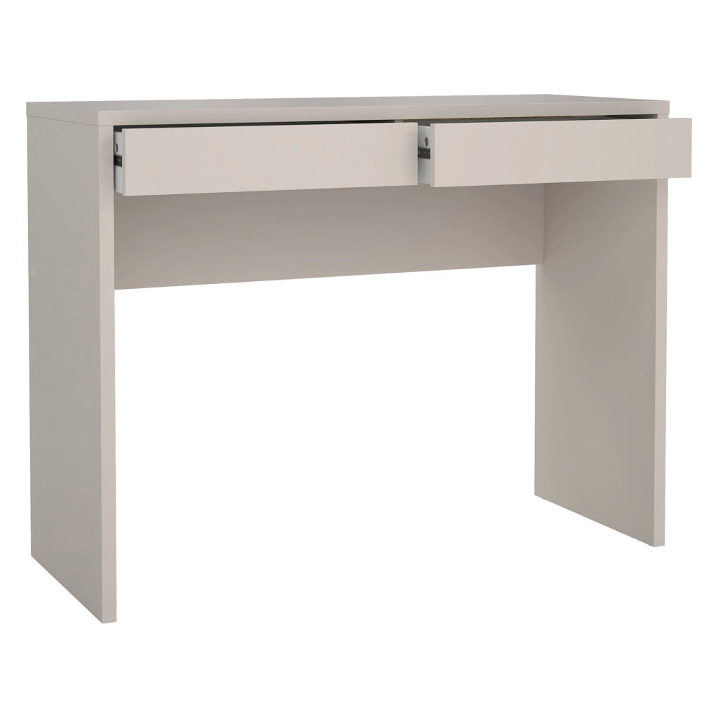 Acero, Scrivania 2 Cassetti, 100x40x77h cm Beige Cashmere