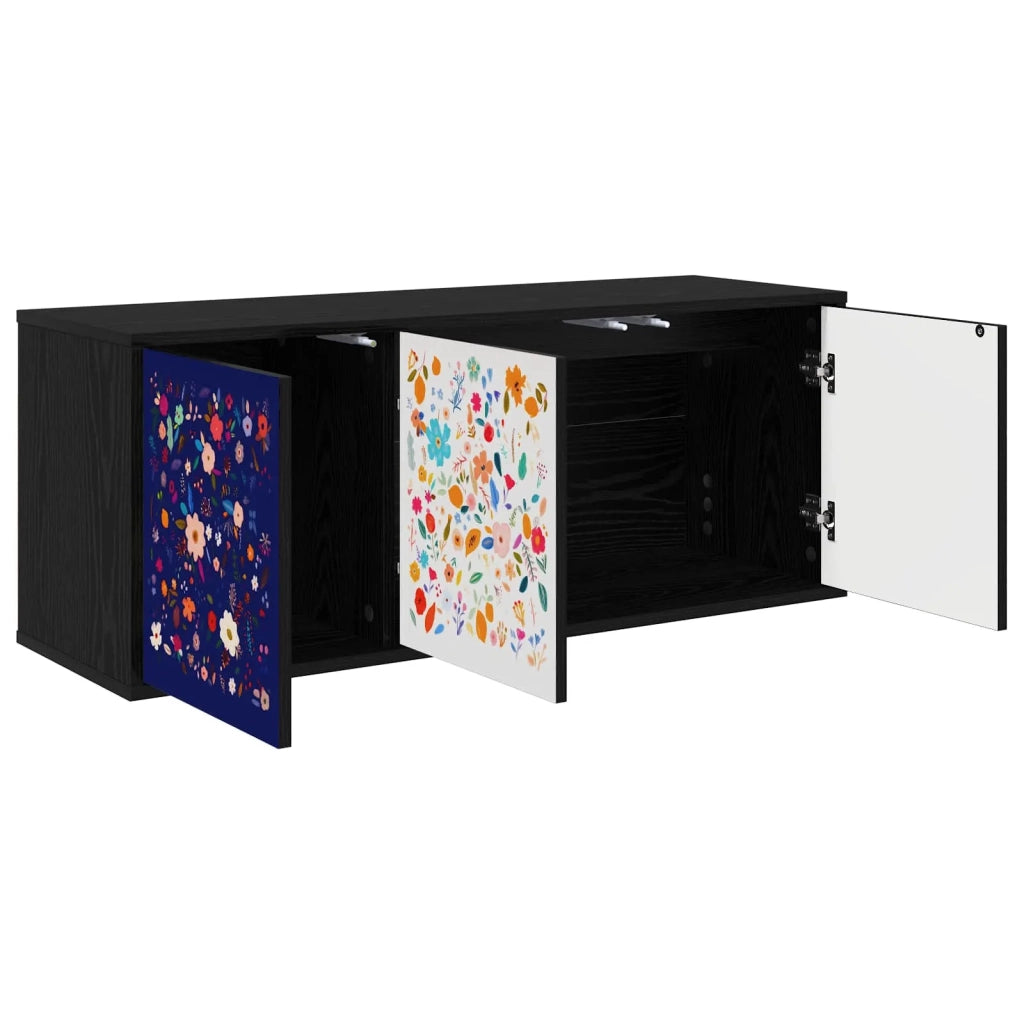 Mobile TV da Parete MAINZ 102 x 33 x 40 cm Rovere Nero 8007180