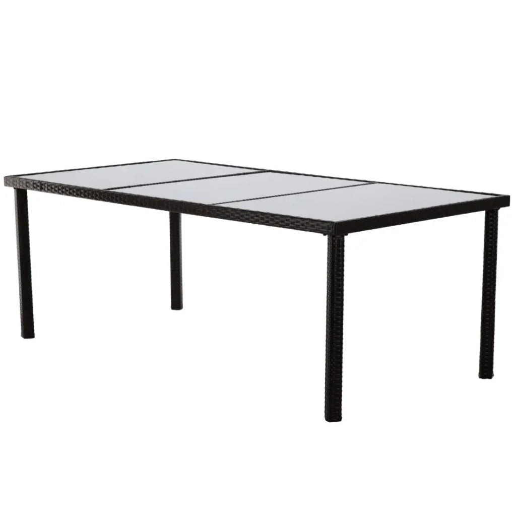 Salone da giardino ZORELIA 8 posti marrone e beige con grande tavolo e sedie