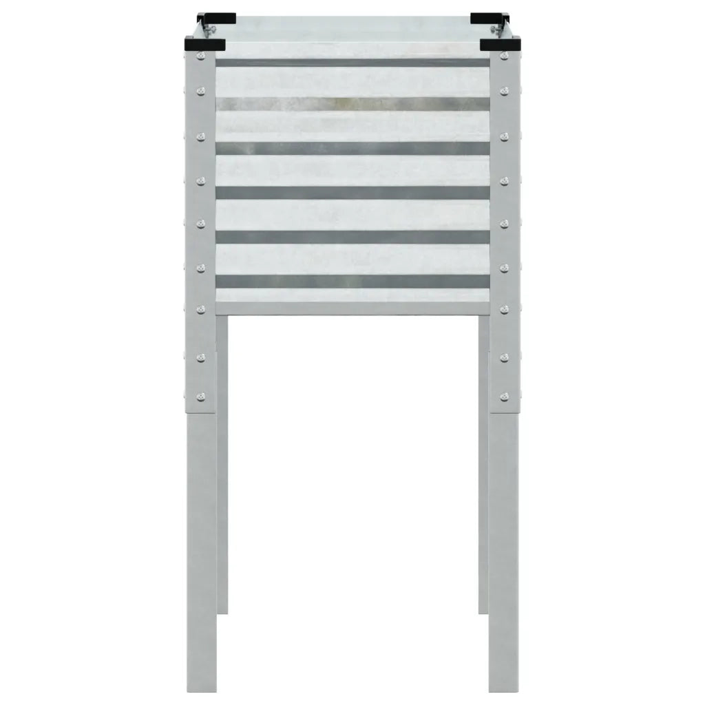 Fioriera da giardino 45x45x88 cm in acciaio zincato 4008967