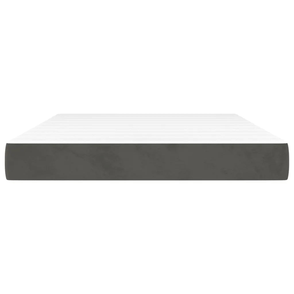 Materasso a Molle Grigio Scuro 140x200x20 cm in Vellutocod mxl 122394