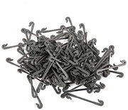 Klem per piante 100 pezzi - fissaggio per piante - chiodo per fissaggio - plastica - nero - materiale duraturo - chiodo per giardino