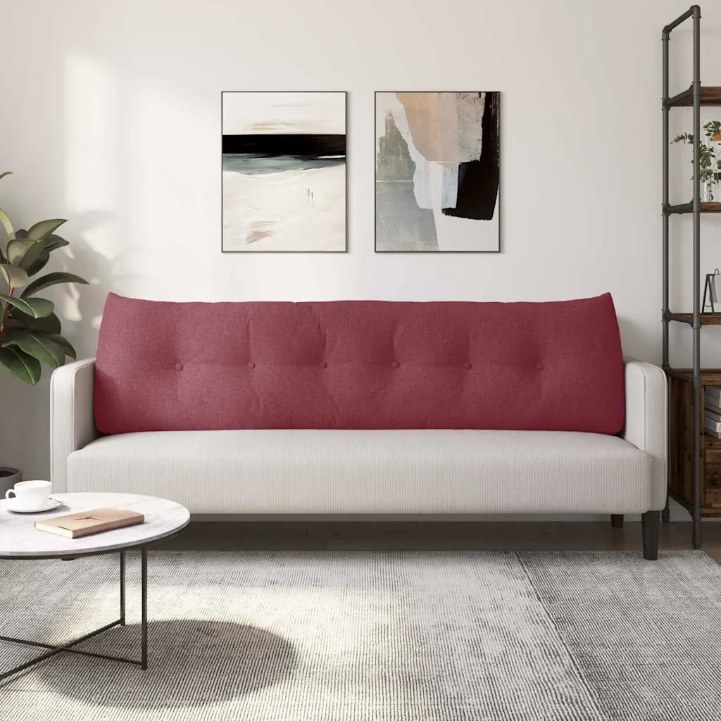 Cuscino per Schiena Rosso Vino 180 x 24 x 50 cm Tessuto