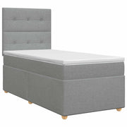 Letto box spring con materasso Grigio Chiaro 90 x 190 cm 3453774