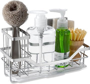 Organizzatore per vasche da bagno - Acciaio inossidabile - Bianco - 22 x 9 x 13 cm